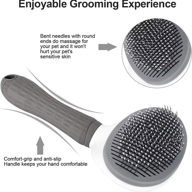 Pet Removes Dog Hair Comb Cat Dog Grooming Brush Self Cleaning Slicker Brushes